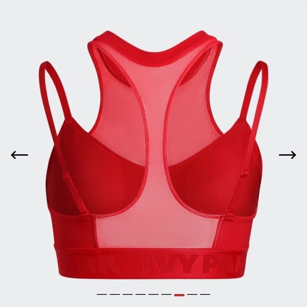 BRAND NEW IVY PARK RED HIGH-NECK SHEER BRA SIZE XS - Picture 2 of 9